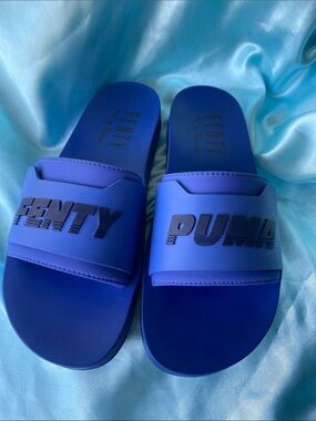 FENTY x PUMA Electric Blue Beach Slide Sandals